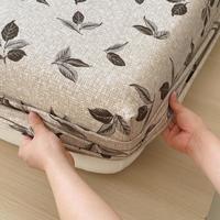 梦洁家居 加厚双层纱床笠四季通用床罩家用简约席梦思保护罩床垫磨毛防尘套