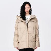 限尺码：DAZZLE 地素秋冬装休闲连帽中长款泡芙羽绒服面包服外套女(尺码偏大)