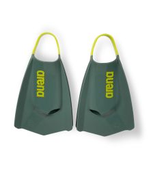 Arena 中性款成人 Powerfin Pro II 游泳训练脚蹼男女硅胶短刀片翻转器左/右定制,鼠尾草/北极石灰,尺寸 6-7
