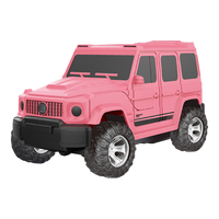 欧因 儿童惯性撞击变形越野车特技旋转耐摔仿真越野车模型玩具车 惯性越野车2个（粉色+黑色）