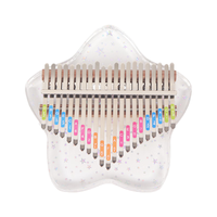 阿萨斯拇指琴21音卡林巴琴成人儿童初学手指琴水晶便携乐器 幸运星