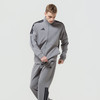 adidas 外套男2026新年针织立领夹克外套防风棉质运动服 灰黑