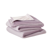 网易严选 毛毯暖绒盖毯 加厚法兰绒毯子撸猫毯A类抗菌 办公居家午睡空调毯毛毯盖毯 升级款甜美紫粉150*200cm