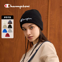 Champion25秋季针织帽冬保暖旅游滑雪冷帽男女草写logo 棕色