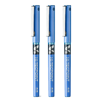 PILOT百乐BX-V5中性笔考试黑色小V5全针管直液式大容量水笔刷题考试重点标记日常办公笔 蓝色3支装