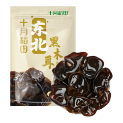 十月稻田 东北黑木耳 500g 干木耳 黑龙江东宁特产 肉厚无根 火锅煲汤炒菜