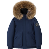 JEEP SPIRIT吉普 滑雪服冬季时尚工装毛领连帽潮流时尚加厚男女同款外套