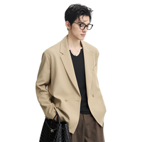伯爵卓尔 Earl Joel定织亚麻休闲西装男士外套通勤小西服2026春季 C611043 奶酪色 S (165)