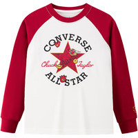 Converse【CNY新年系列】匡威童装男童纯棉长袖T恤春节过年女童红色拜年服 杰斯特红 110 /52 【身高98-104cm】