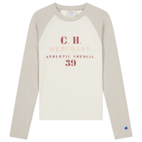 Champion 【品牌】女秋冬美式复古插肩袖长袖T恤女休闲时尚
