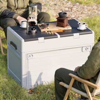 纳份爱 极限1小时！两用桌子户外收纳箱 79L