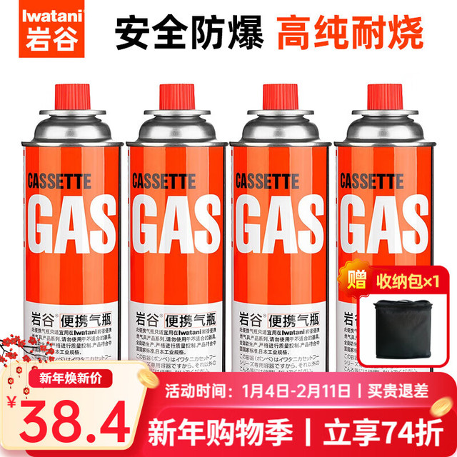 岩谷 卡式气罐丁烷气瓶 250g*4瓶