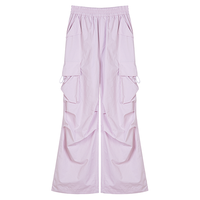 富罗迷 儿童工装裤春秋女童户外防蚊休闲长裤伞兵裤初中生直筒裤