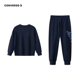 Converse【CNY新年系列】匡威童装卫衣套装2026女童拜年服男童新年服 藏青蓝 120 /60 【身高110-116cm】
