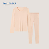 舒雅(Schiesser)女士3A抑菌美雅碧抗起球抗静电保暖秋衣秋裤套装19212W 40/19210W粉红 2XL 【70-75公斤】