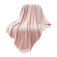 罗莱生活 LUOLAI 家纺 A类法兰绒毯午睡毯空调毯子 粉96*120