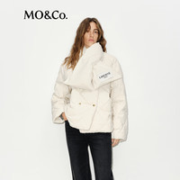 MO&Co.羽绒服2024冬围脖两件式菱格纹90%鸭绒宽松 XS 155