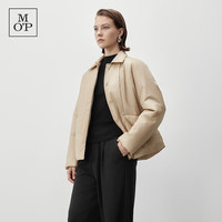 Marc O'Polo/MOP 2024冬季衬衫领A型棉服女经典百搭柔软亲肤短款外套 米色130 36