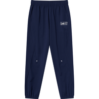 鸿星尔克(ERKE)儿童裤子男童裤子春季梭织四面弹长裤舒适裤子纯色儿童运动裤 蓝黑色 160