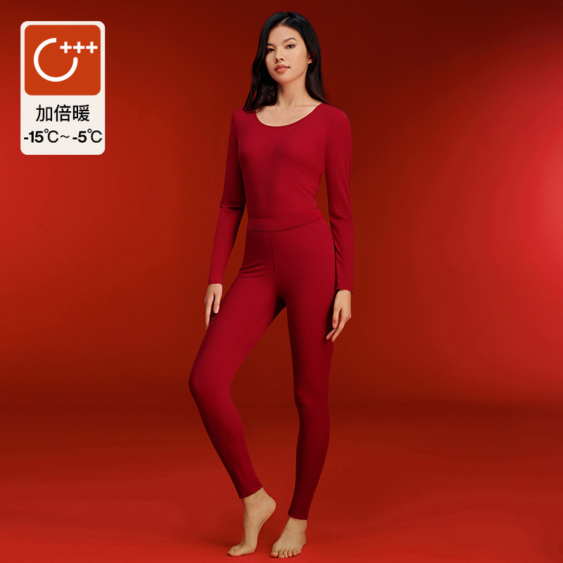 女【羊毛加绒加厚】丝绒红