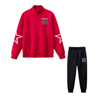 Converse【CNY新年系列】匡威男童套装新年红色时尚外套长裤拜年服2件套 匡威红 130 /64 【身高116-122cm】