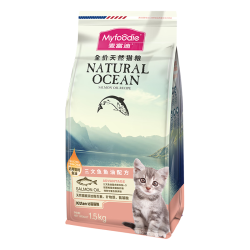 麦富迪 猫粮三文鱼鱼油幼猫粮1.5kg呵护肠道幼猫