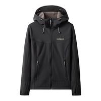 探路者(TOREAD)软壳服户外防风保暖加绒软壳衣徒步夹克衫登山服外套TAEECM92922 黑色(女24新) XL