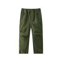 马骑顿 童装男童降落伞裤2024秋季儿童户外中大童休闲长裤 军绿 130cm