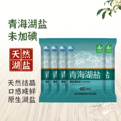 海跃 未加碘青海湖盐 300g*6袋