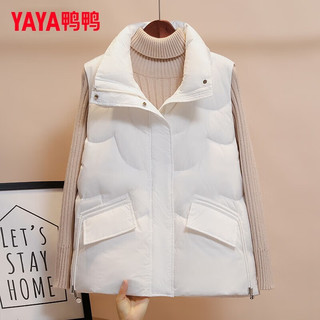 鸭鸭（YAYA）羽绒马甲女冬季百搭坎肩马夹短款羽绒服外套 黑色 均码 （体重95-130斤）