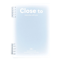 少年伴活页笔记本 高颜值简约渐变不硌手本子小初高开学必备可拆卸日记本记事本 A5渐变蓝色 MK-2705 【A5活页本】渐变蓝色1本