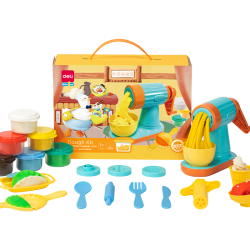 得力 彩泥面条机套装 彩泥橡皮泥超轻粘土玩具男孩女孩手工DIY黏土儿童生日开学礼物