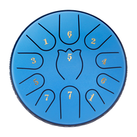 阿萨斯空灵鼓11音6寸初学者儿童便携开班钢舌鼓打击乐器蓝色 6寸11音儿童款-蓝色