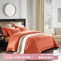 伊迪梦 家纺高档五星级酒店床上用品120支埃及长绒棉色织提花工艺品纯棉全棉四件套样板别墅房间
