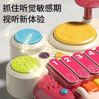 谷雨（GOODWAY）电子琴儿童益智玩具多功能手敲琴1-3岁2婴儿架子鼓鼓新年