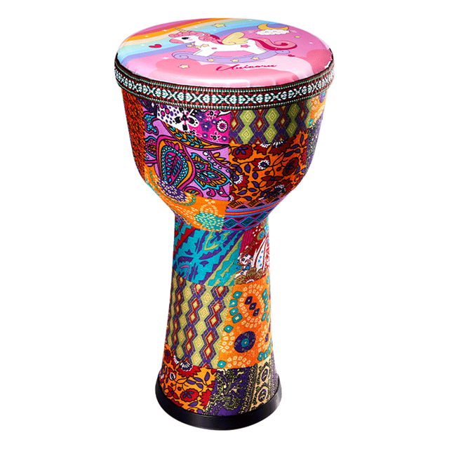 Cega 儿童非洲鼓轻质手鼓学演奏手鼓 8英寸 七彩马+背带