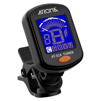 AROMA 阿诺玛 吉他调音器 电子调音表校音器AT-01A黑色