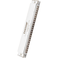 东方鼎 24孔复音口琴银色盖板T2406S 2.0