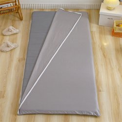 蓝帝 LANDI 蓝帝 简约灰双面纯棉床单床笠套 80X190cm 灰色