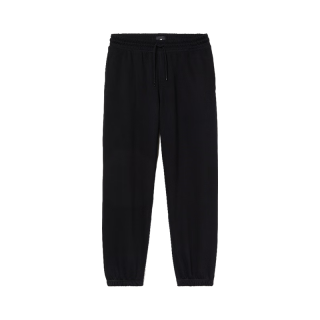 H&M 男装休闲裤秋冬柔软舒适宽松简约运动裤抽绳慢跑束脚长裤1012056 黑色 M 175/88