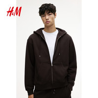 H&M 男装女装卫衣2025秋季新款情侣装宽松拉链连帽外套开衫1308010