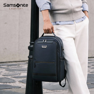 新秀丽 2026年商务双肩包大容量出差通勤书包男士电脑包旅行背包NS0 海军蓝-小号 可放14寸电脑