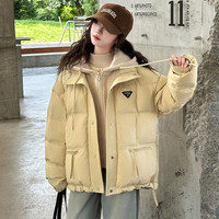 奥布熊儿童棉服女童2025新款冬装韩版中大童假两件棉衣洋气加厚连帽外套