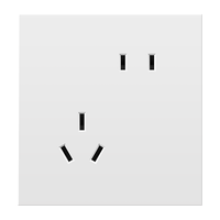 家的（GAMDER） V20复位开关插座86型肤感白墙壁暗装五孔家用插座带LED指示灯 错位五孔