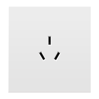 家的（GAMDER） V20复位开关插座86型肤感白墙壁暗装五孔家用插座带LED指示灯 16A三插