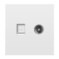 家的（GAMDER） V20复位开关插座86型肤感白墙壁暗装五孔家用插座带LED指示灯 电脑电视