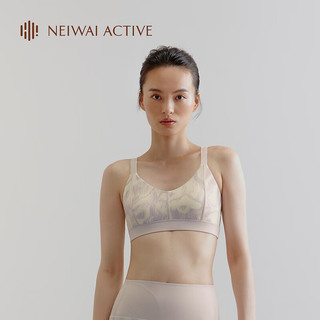 NEIWAI ACTIVE交叠V运动文胸吸湿速干轻内衣吸湿排汗全固定不位移 黑色 L