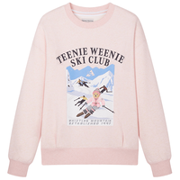 Teenie Weenie小熊女装时尚卫衣冬季简约圆领基础休闲舒适加绒上衣