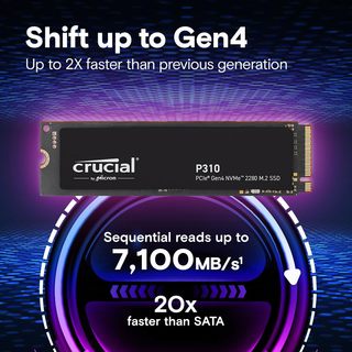 Crucial 英睿达 计算机内部固态驱动器 500.0 gb 兼容游戏主机 固态硬盘 向后兼容 ct500p310ssd801