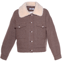  Betu/百图 小香风颗粒羊圈毛拼接 女士短外套  S